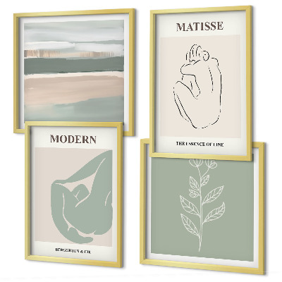 Multi-piece wall decor set Abstract plant shapes