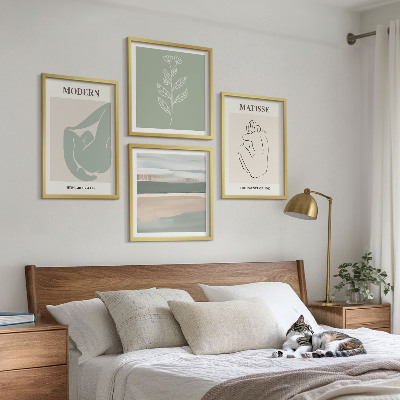 Multi-piece wall decor set Abstract plant shapes