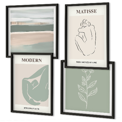Multi-piece wall decor set Abstract plant shapes