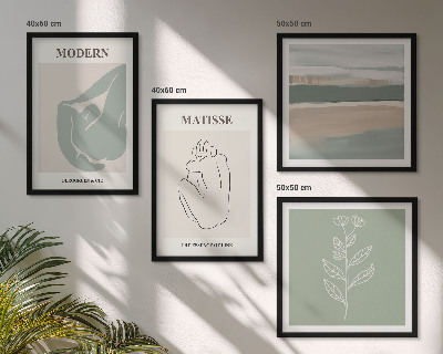 Multi-piece wall decor set Abstract plant shapes
