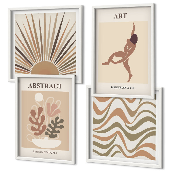 Wall art set Matisse boho abstract patterns