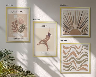 Wall art set Matisse boho abstract patterns