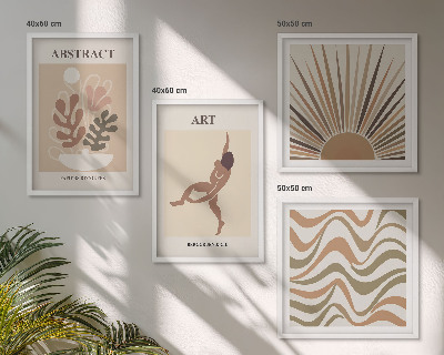 Wall art set Matisse boho abstract patterns