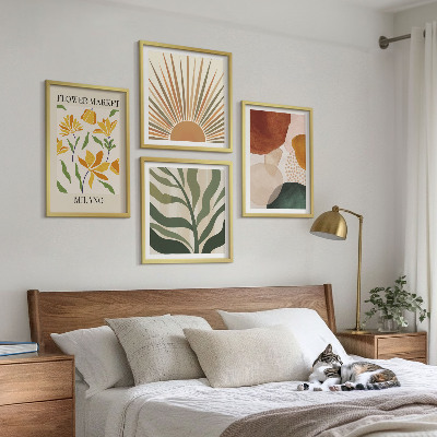 Multi-piece wall decor set Abstract floral motifs