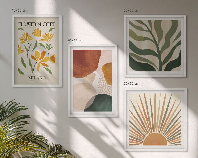 Multi-piece wall decor set Abstract floral motifs