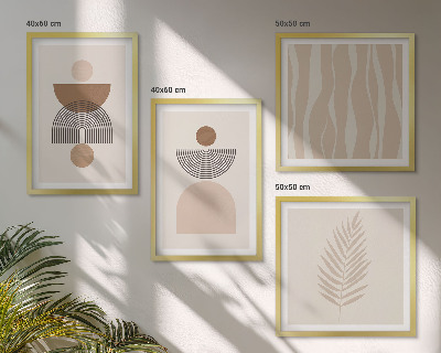Multi-piece wall decor set Abstract shapes brown beige