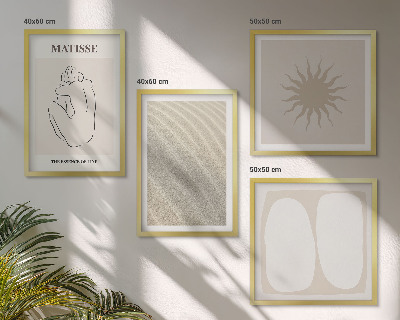 Multi-piece wall decor set Minimalist sand waves