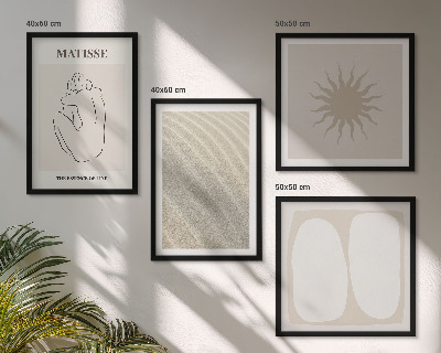 Multi-piece wall decor set Minimalist sand waves