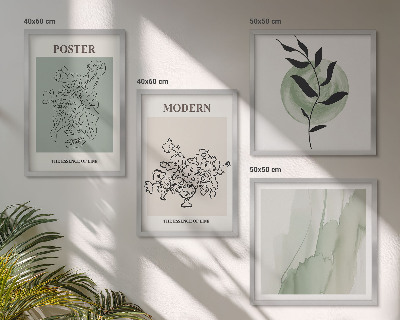 Set of 4 wall art pieces Flowers in a modern vase