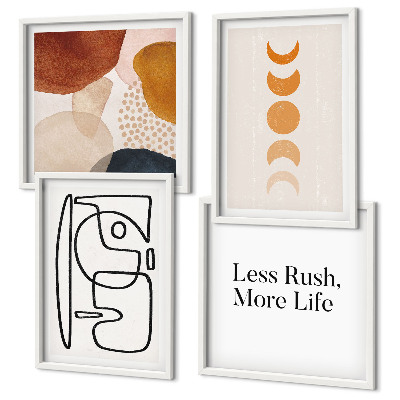 Wall art set Abstract shapes colors