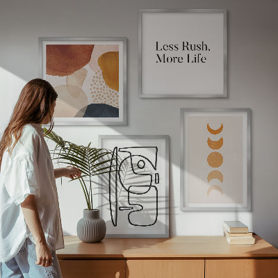Wall art set Abstract shapes colors