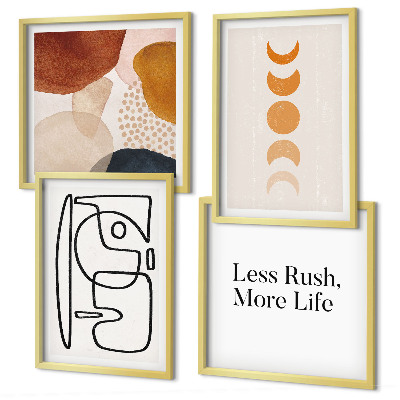 Wall art set Abstract shapes colors
