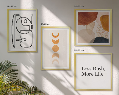 Wall art set Abstract shapes colors