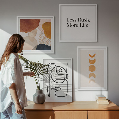 Wall art set Abstract shapes colors
