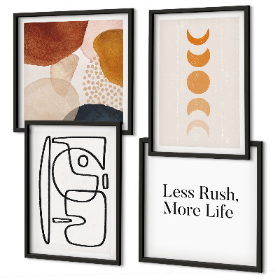 Wall art set Abstract shapes colors