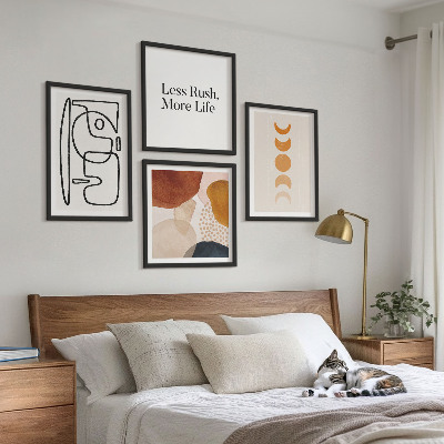 Wall art set Abstract shapes colors