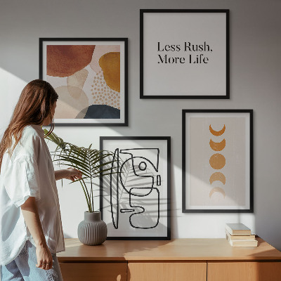 Wall art set Abstract shapes colors