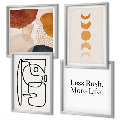 Wall art set Abstract shapes colors