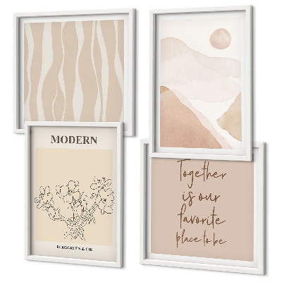 Multi-piece wall decor set Abstract shapes colors