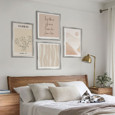 Multi-piece wall decor set Abstract shapes colors