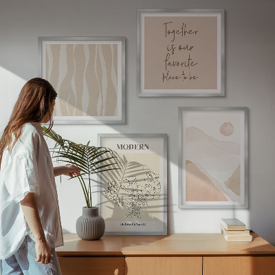 Multi-piece wall decor set Abstract shapes colors