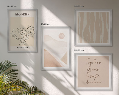Multi-piece wall decor set Abstract shapes colors