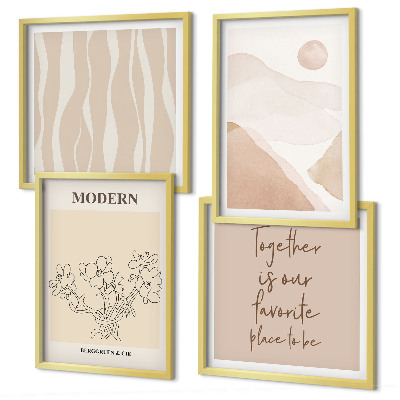 Multi-piece wall decor set Abstract shapes colors