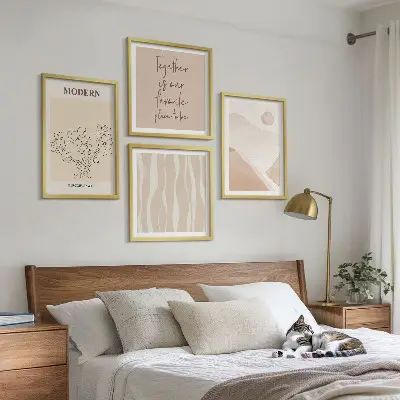 Multi-piece wall decor set abstract shapes and colors