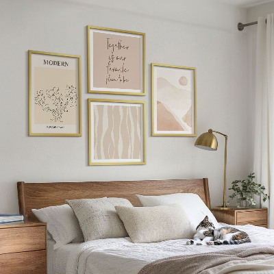 Multi-piece wall decor set Abstract shapes colors