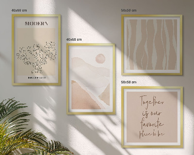 Multi-piece wall decor set Abstract shapes colors