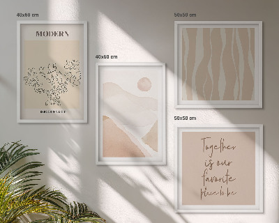 Multi-piece wall decor set Abstract shapes colors