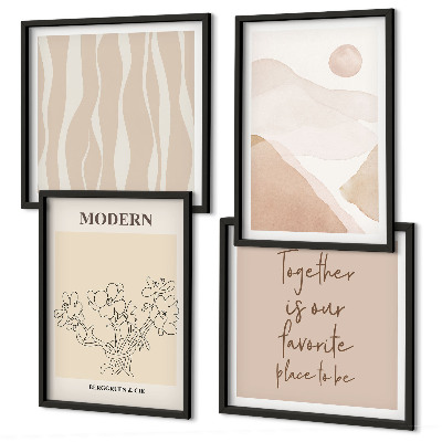 Multi-piece wall decor set Abstract shapes colors