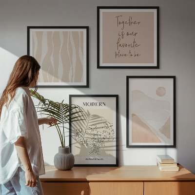 Multi-piece wall decor set Abstract shapes colors