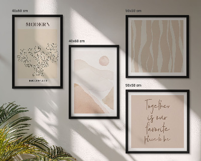 Multi-piece wall decor set Abstract shapes colors