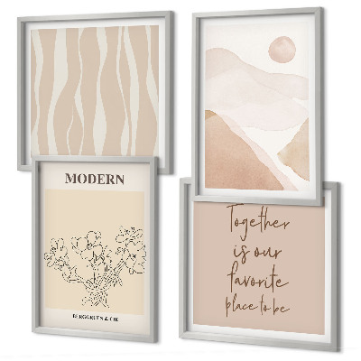Multi-piece wall decor set Abstract shapes colors