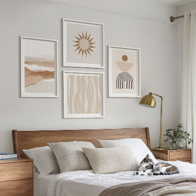 Wall art set Abstract landscape nature geometry
