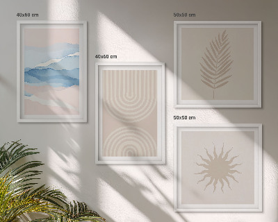 Multi-piece wall decor set Sun waves abstract lines