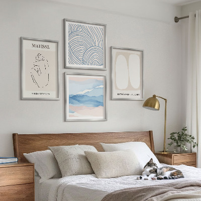 Set of 4 wall art pieces Matisse's abstract forms