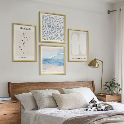 Set of 4 wall art pieces Matisse's abstract forms