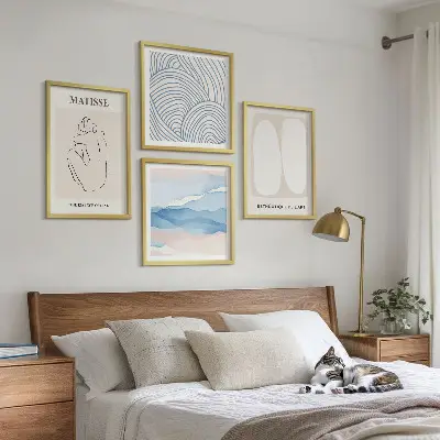 Matisse abstract forms wall art set of 4 pieces