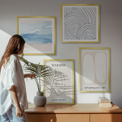 Set of 4 wall art pieces Matisse's abstract forms