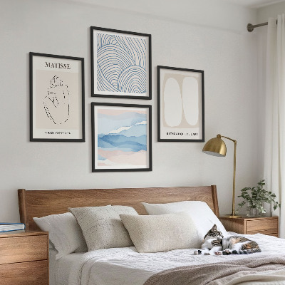 Set of 4 wall art pieces Matisse's abstract forms