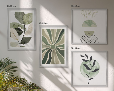 Multi-piece wall decor set Plant geometric shapes