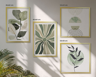 Multi-piece wall decor set Plant geometric shapes