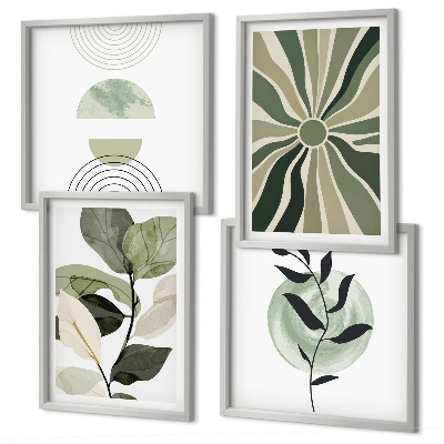 Multi-piece wall decor set Plant geometric shapes