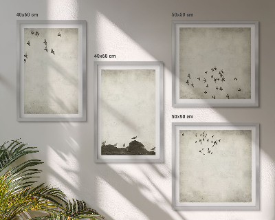 Multi-piece wall decor set Minimalist bird painting