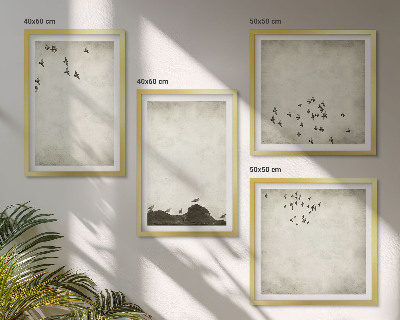 Multi-piece wall decor set Minimalist bird painting