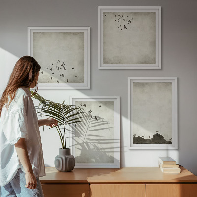 Multi-piece wall decor set Minimalist bird painting