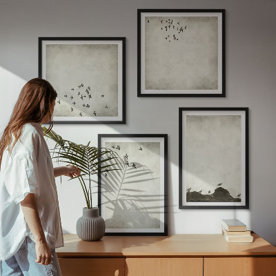 Multi-piece wall decor set Minimalist bird painting