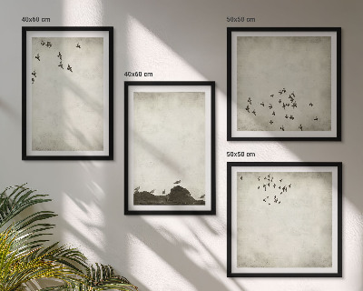 Multi-piece wall decor set Minimalist bird painting